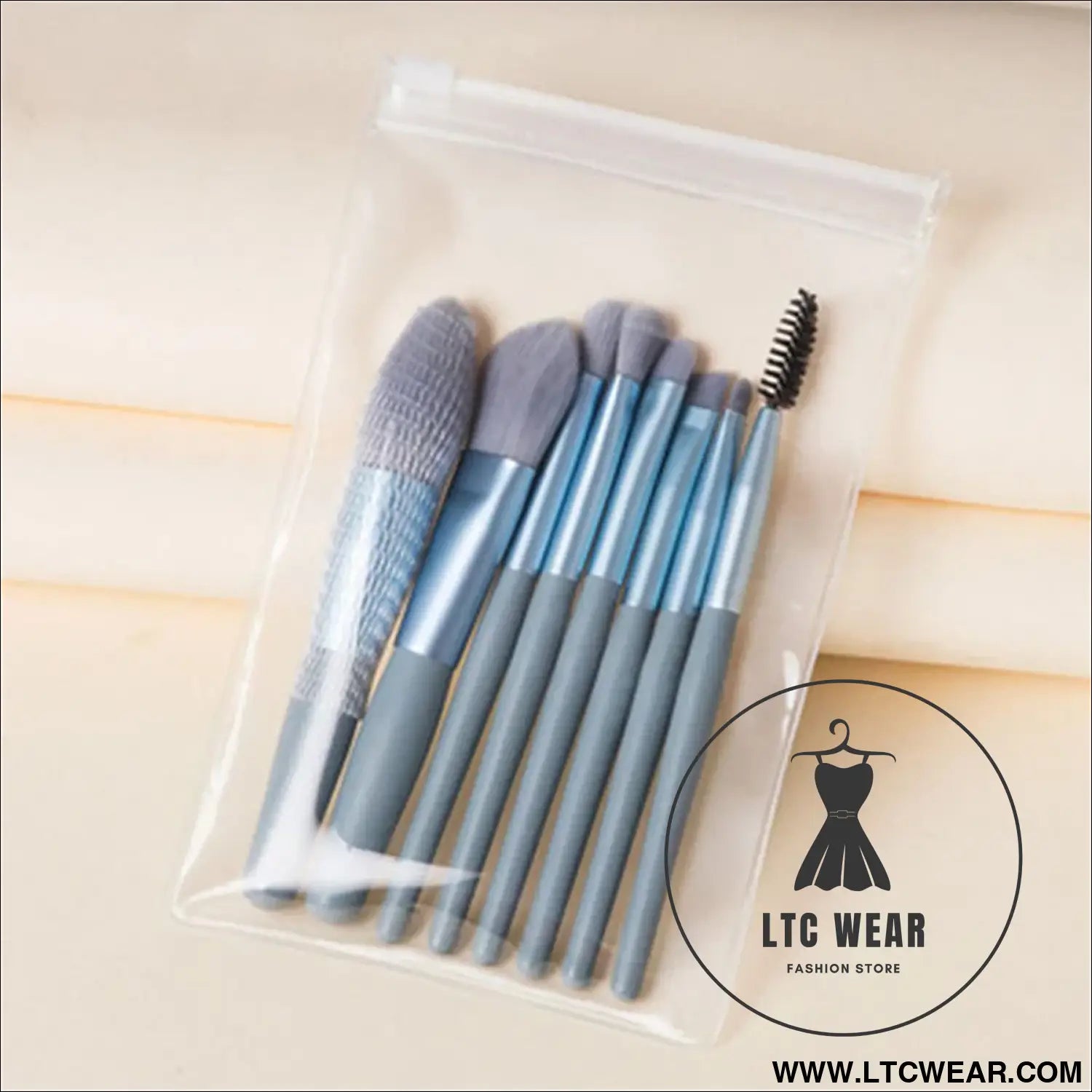 Fluffy 8-Pc Makeup Brush Set: Perfect Your Look Effortlessly - L.T.C Wear Online Fashion Store