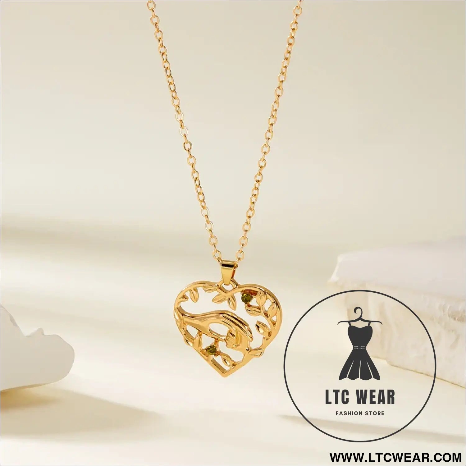 Forever Love Heart & Moon Necklace for Mom & Daughter - L.T.C Wear Online Fashion Store