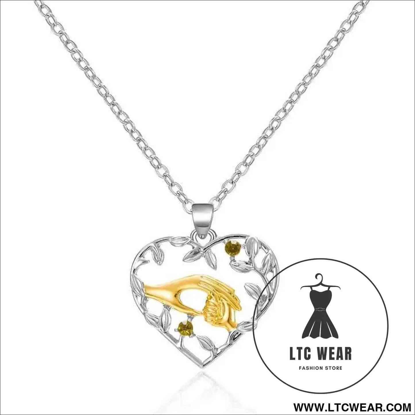Forever Love Heart & Moon Necklace for Mom & Daughter