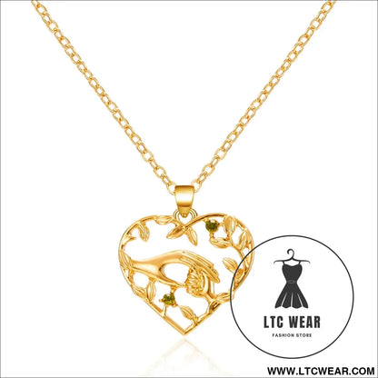 Forever Love Heart & Moon Necklace for Mom & Daughter - L.T.C Wear Online Fashion Store