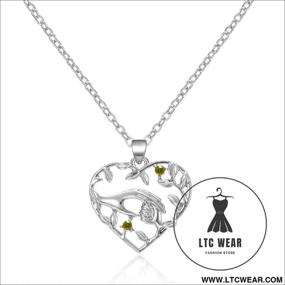Forever Love Heart & Moon Necklace for Mom & Daughter - L.T.C Wear Online Fashion Store