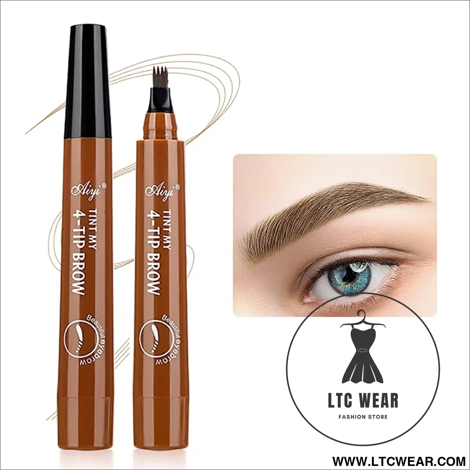 Four Fork Eyebrow Pencil: Natural & Waterproof Colors - L.T.C Wear Online Fashion Store