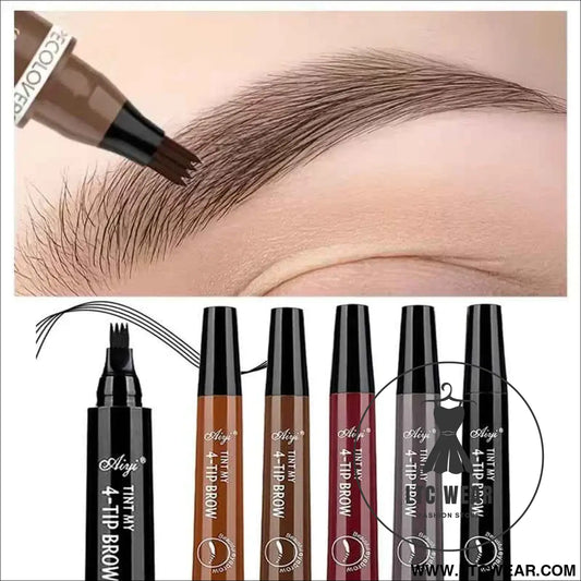 Four Fork Eyebrow Pencil: Natural & Waterproof Colors