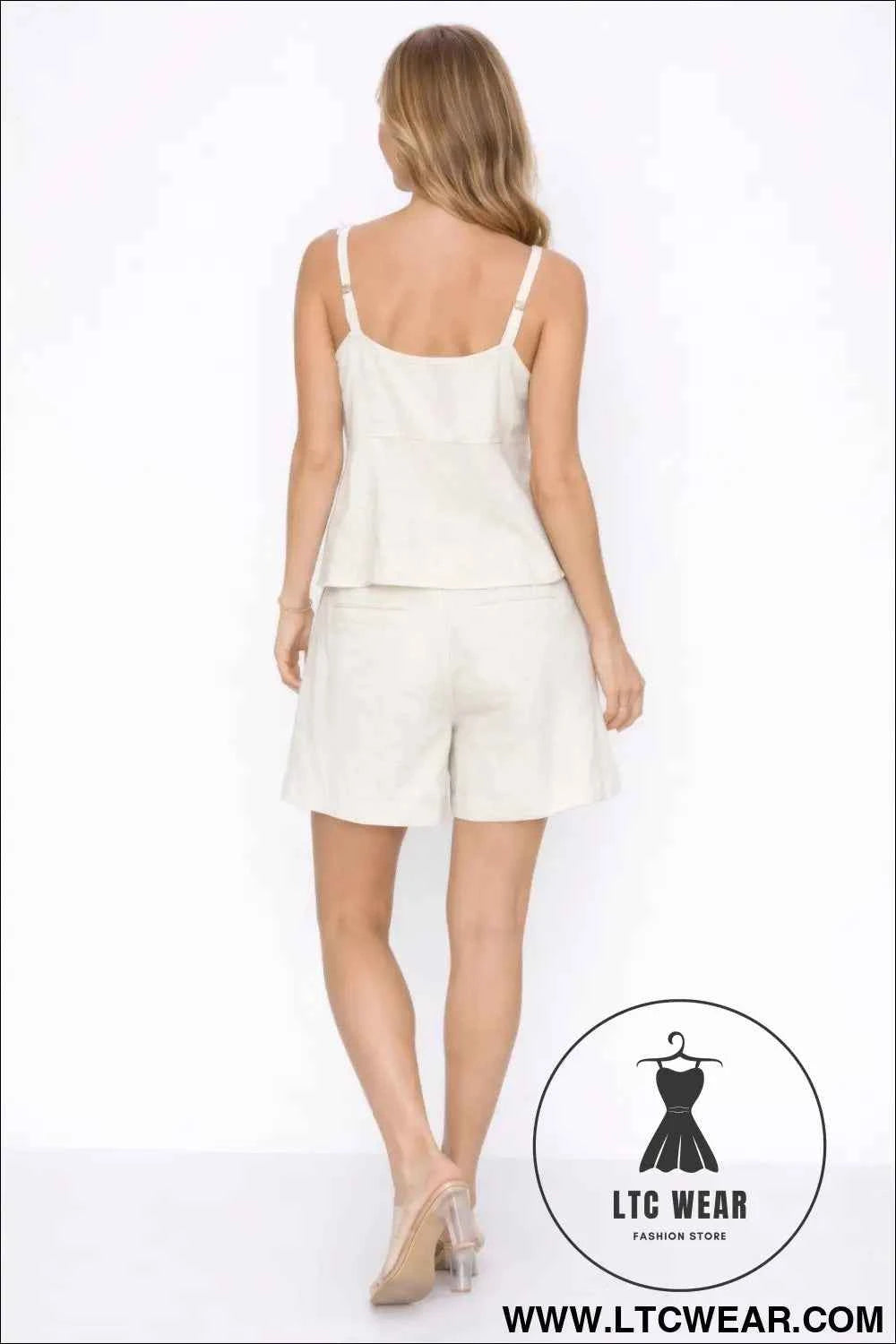 Fresh 100% Linen Set Top And Shorts