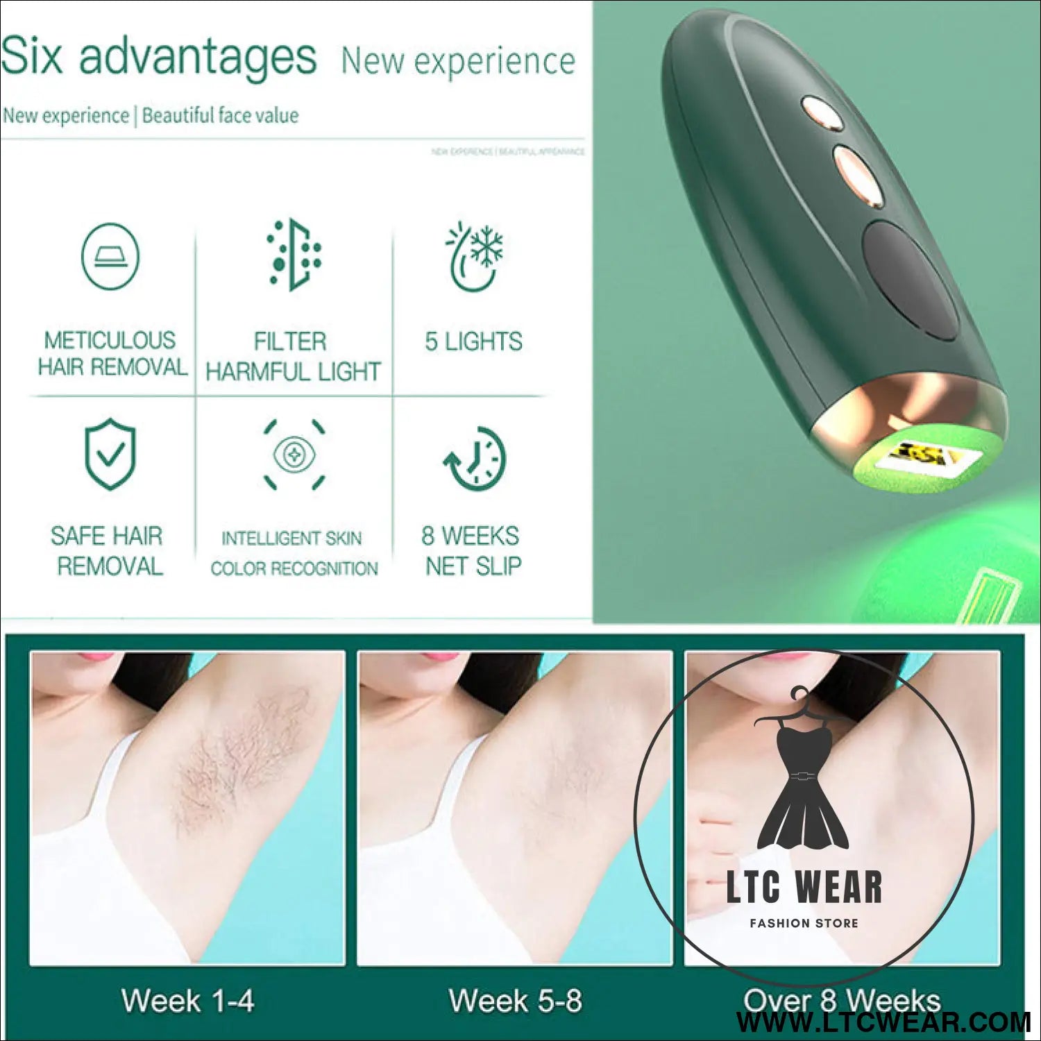 Full-body pain-free strong pulse light hair removal device for face and body home use photon skin rejuvenation ipo
