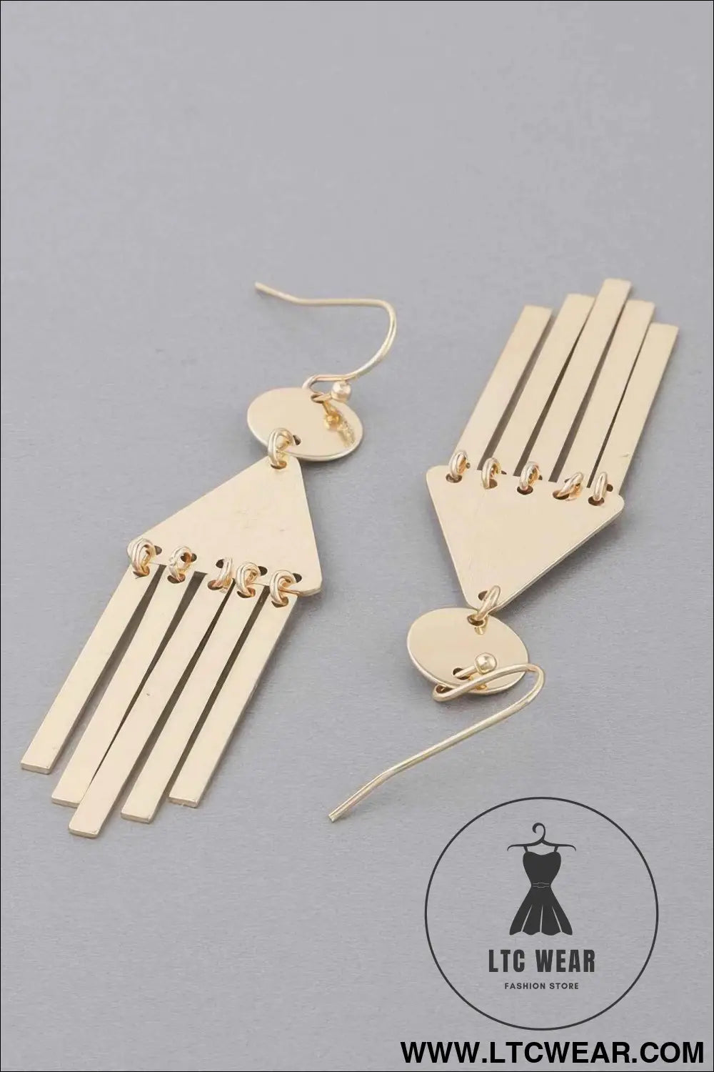 Geometric Bar Drop Earrings