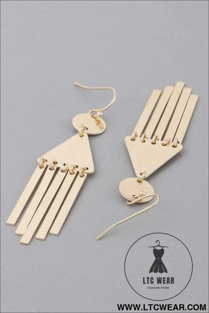 Geometric Bar Drop Earrings
