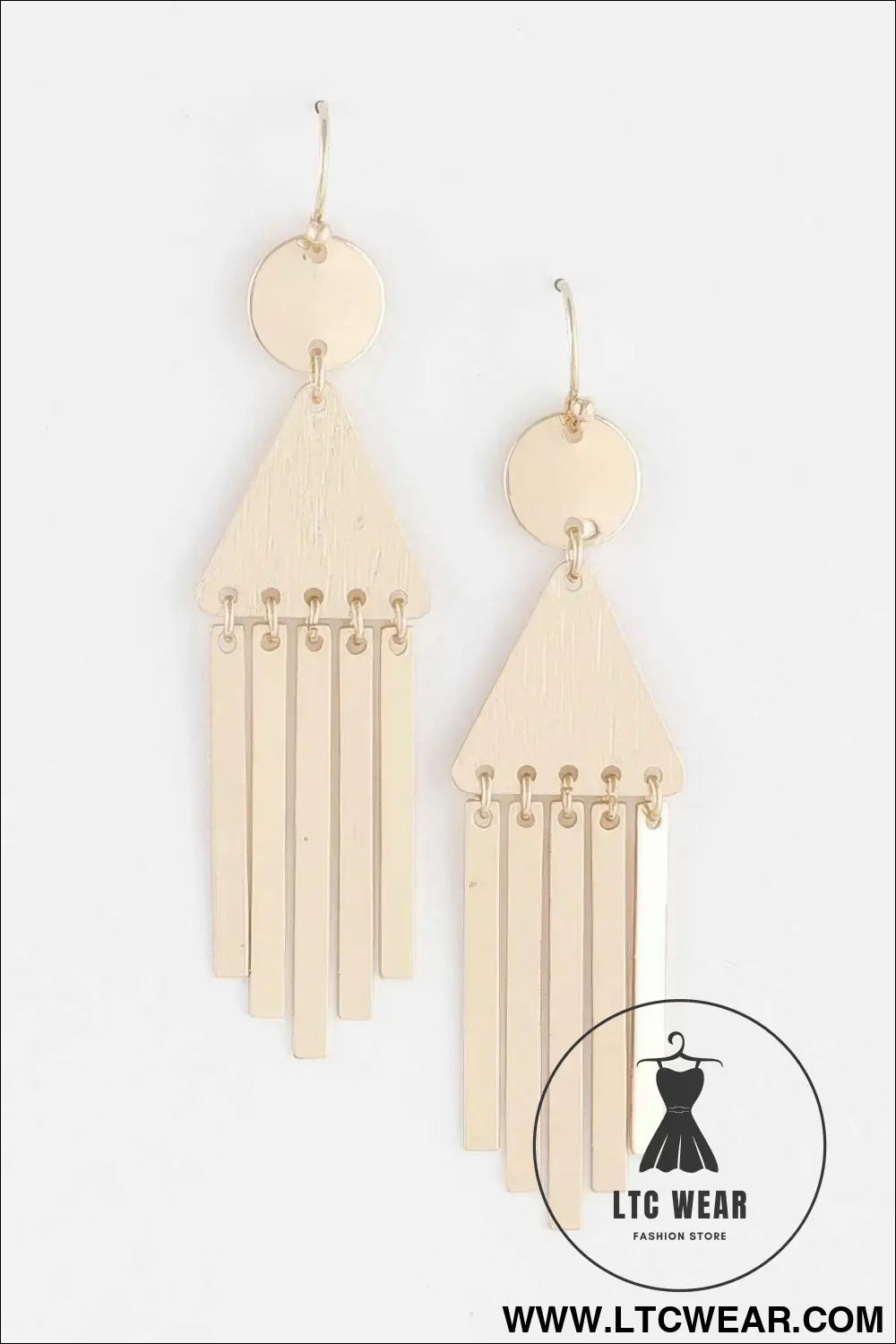 Geometric Bar Drop Earrings