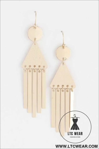 Geometric Bar Drop Earrings