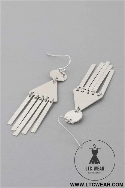 Geometric Bar Drop Earrings