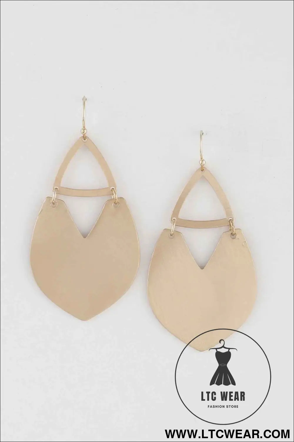 Geometric Fan Drop Earrings