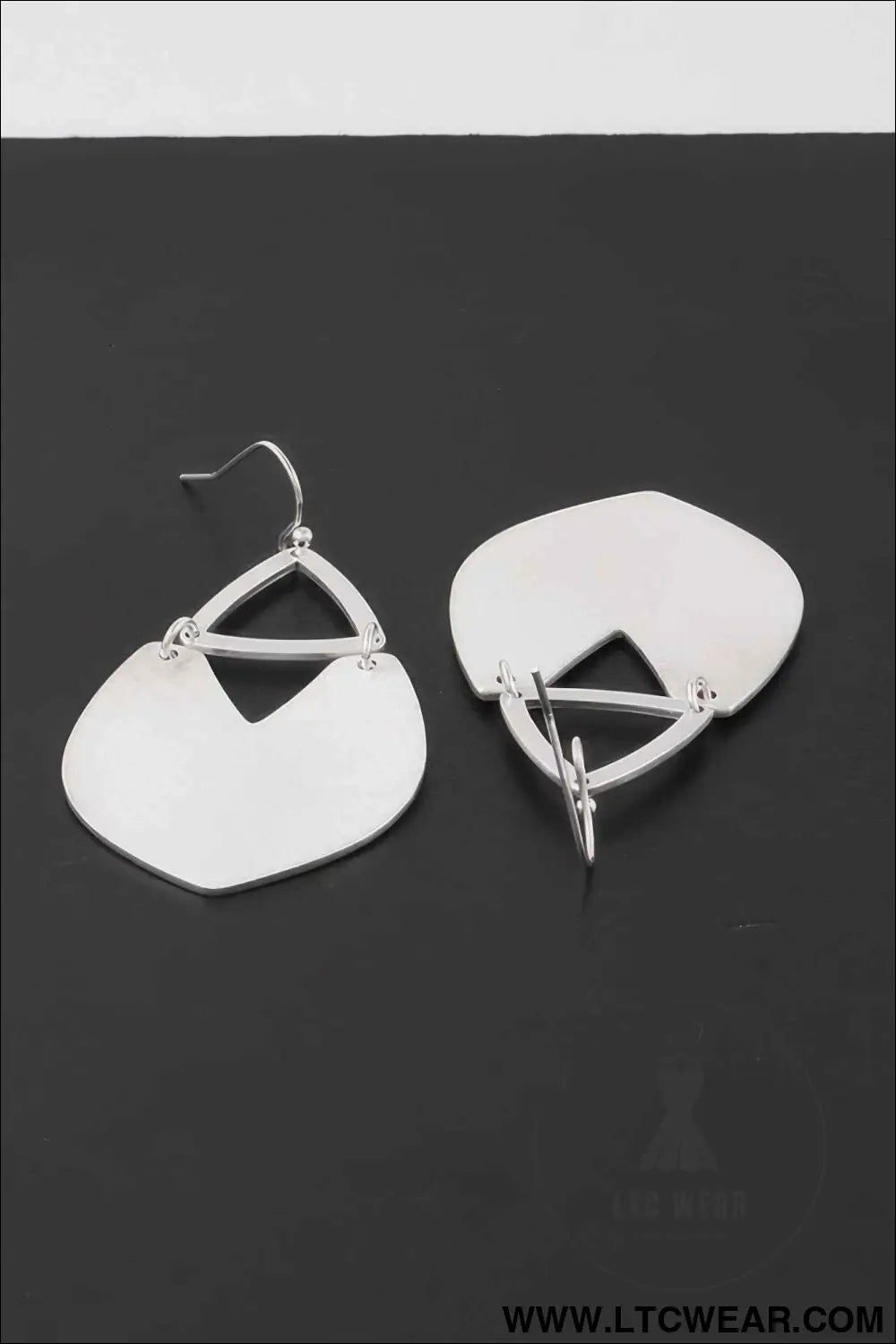 Geometric Fan Drop Earrings