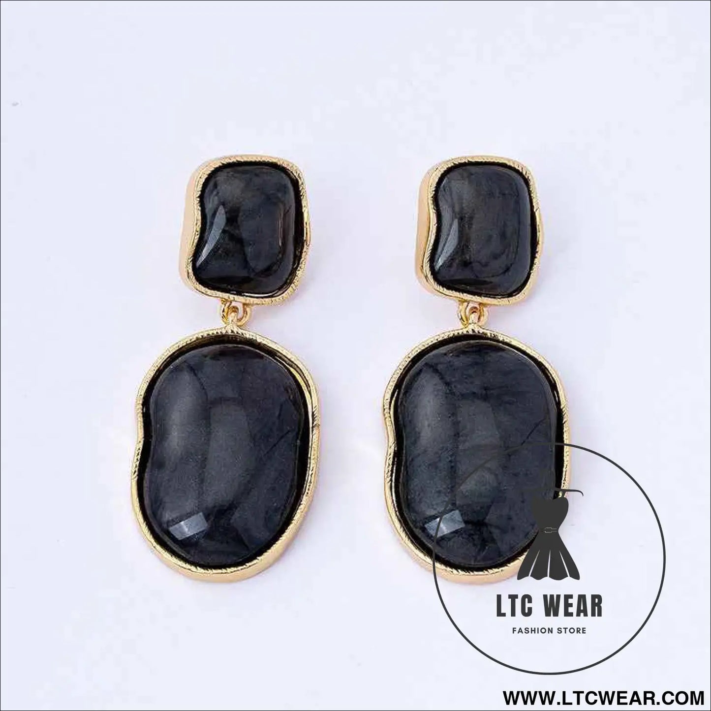 Geometric Resin Drop Earrings Collection