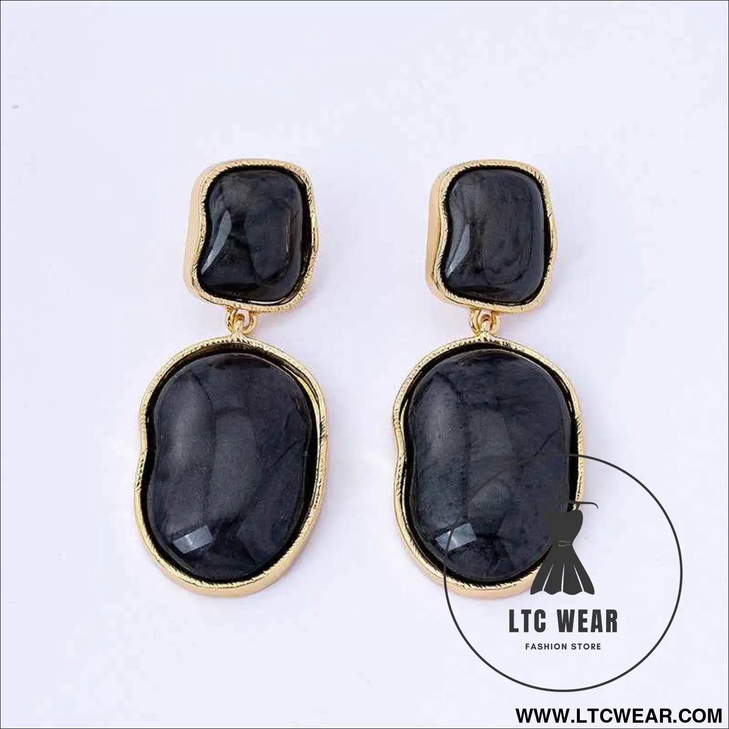 Geometric Resin Drop Earrings Collection