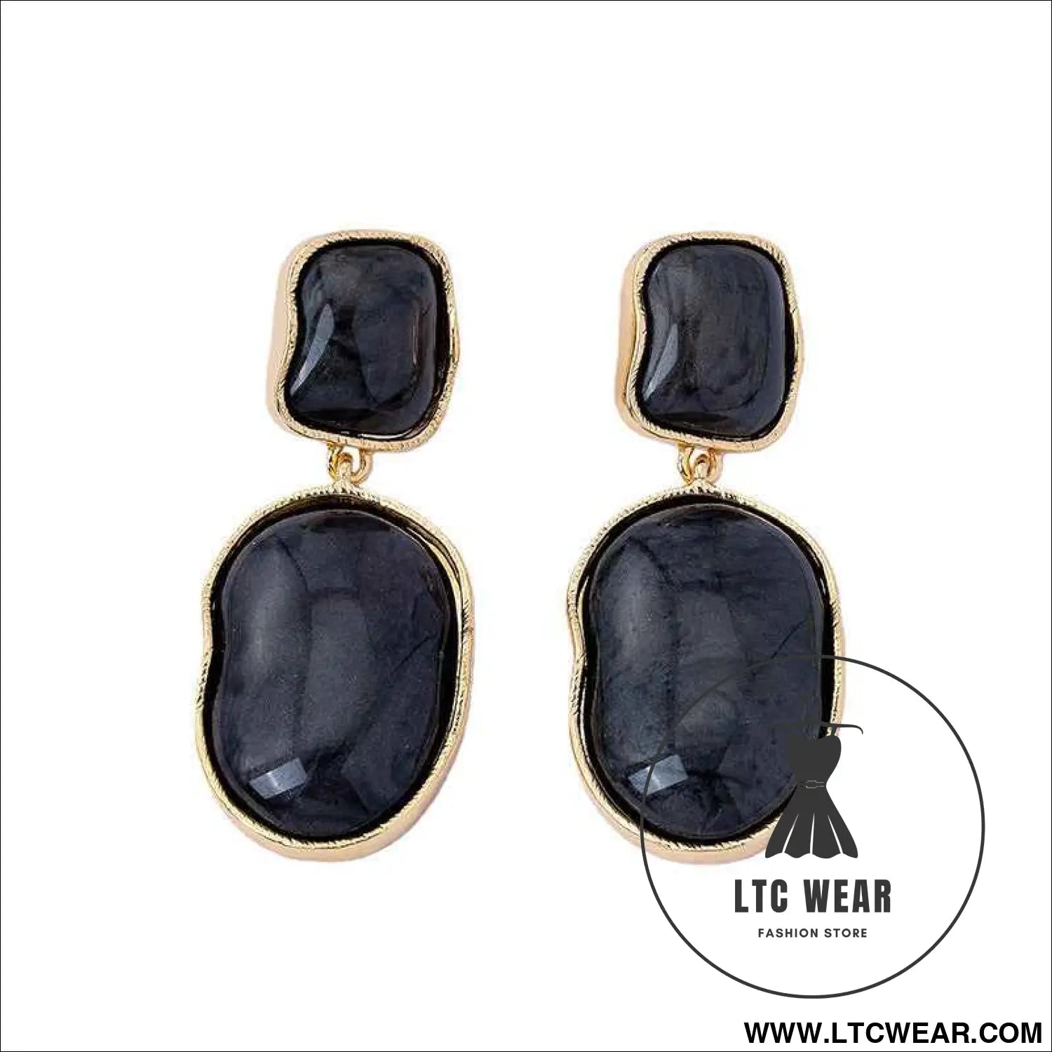 Geometric Resin Drop Earrings Collection
