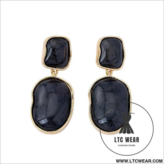Geometric Resin Drop Earrings Collection
