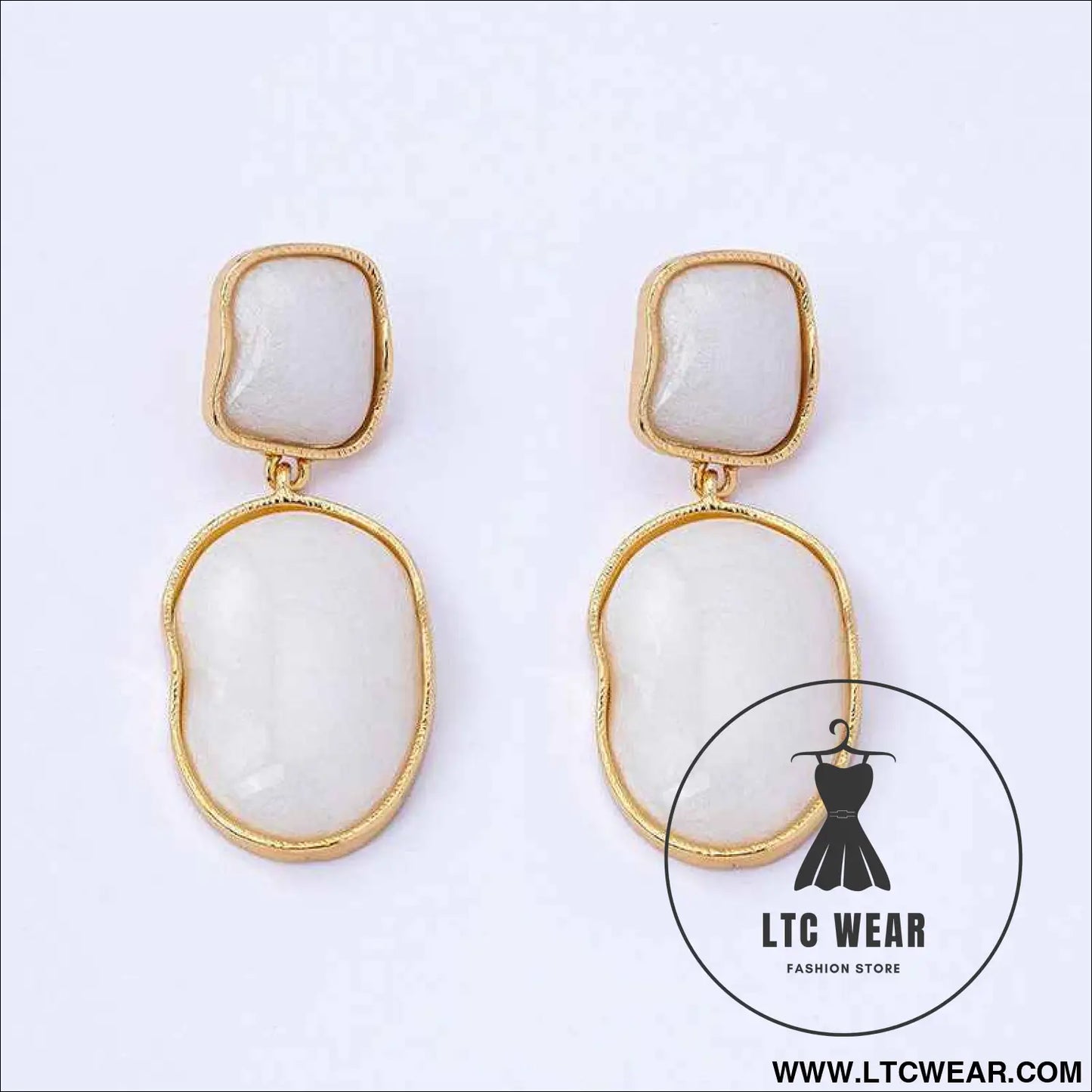 Geometric Resin Drop Earrings Collection