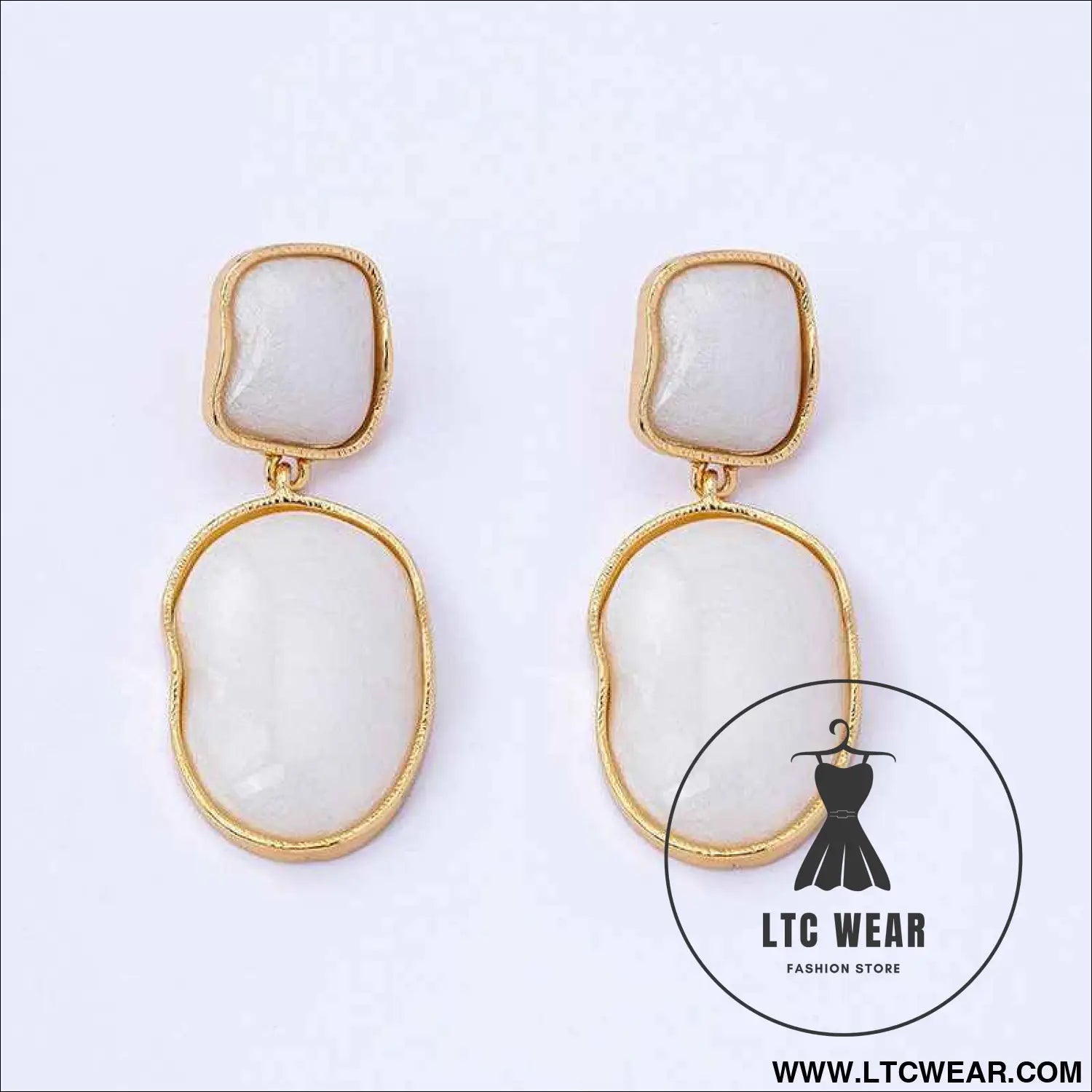Geometric Resin Drop Earrings Collection