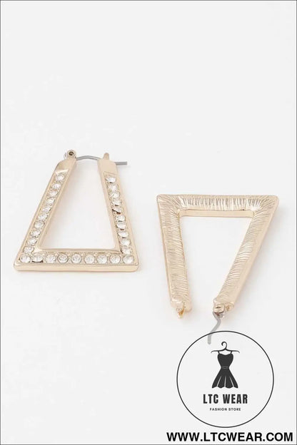 Geometric Rhinestone Earrings