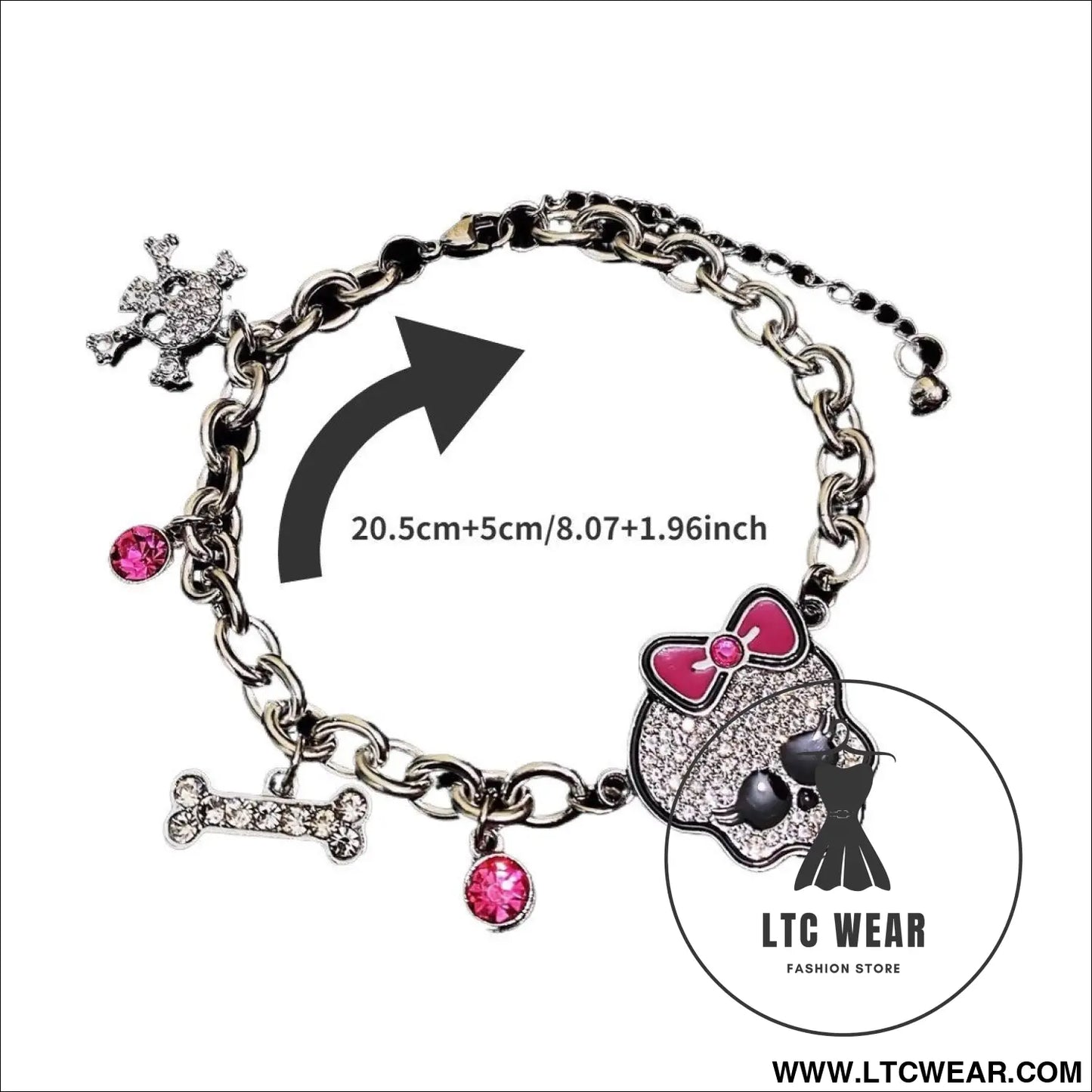 Ghost school y2k cool girl necklace amp bracelet cute decorative jewe - skull bracelet