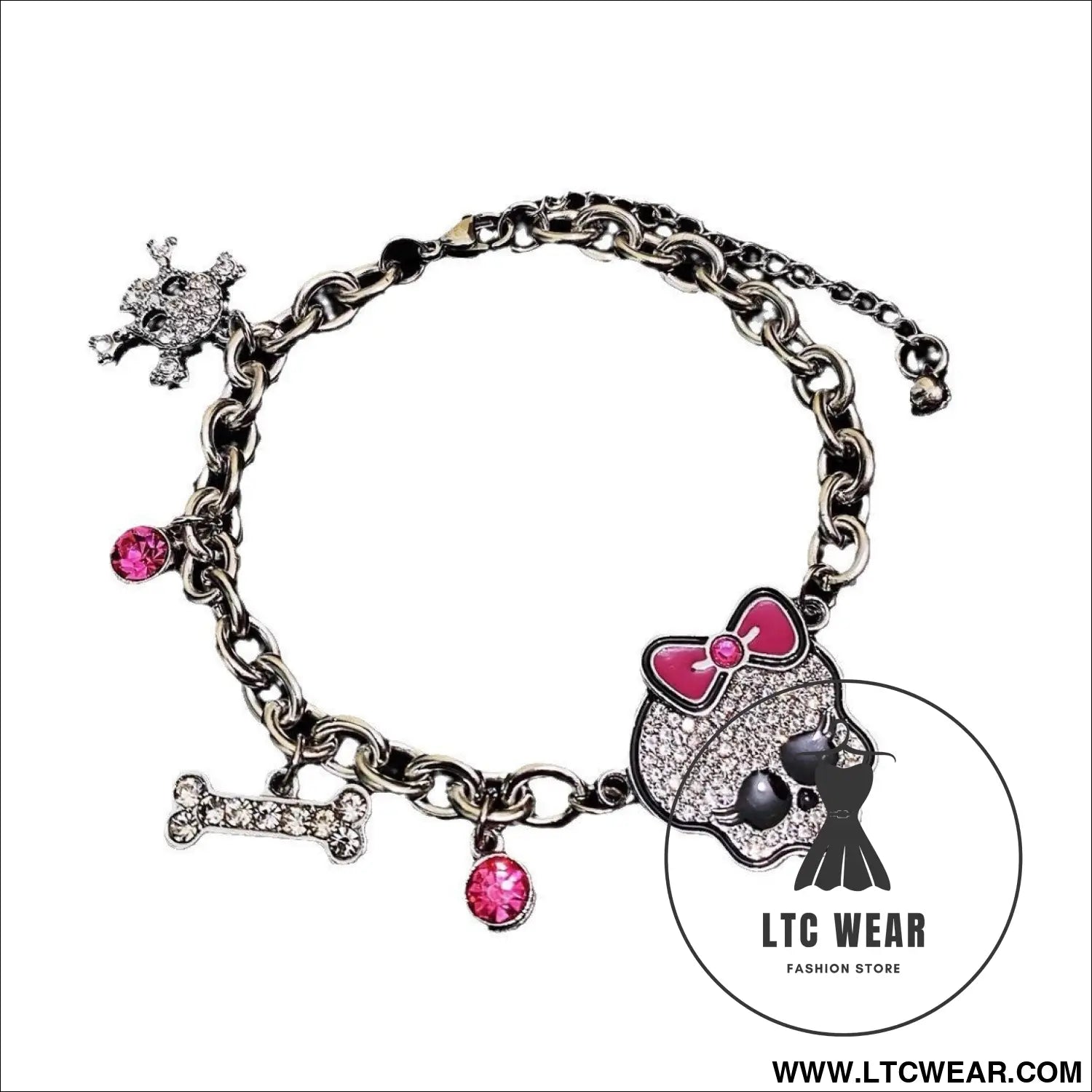 Ghost school y2k cool girl necklace amp bracelet cute decorative jewe - skull bracelet