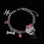 Ghost school y2k cool girl necklace amp bracelet cute decorative jewe - skull bracelet