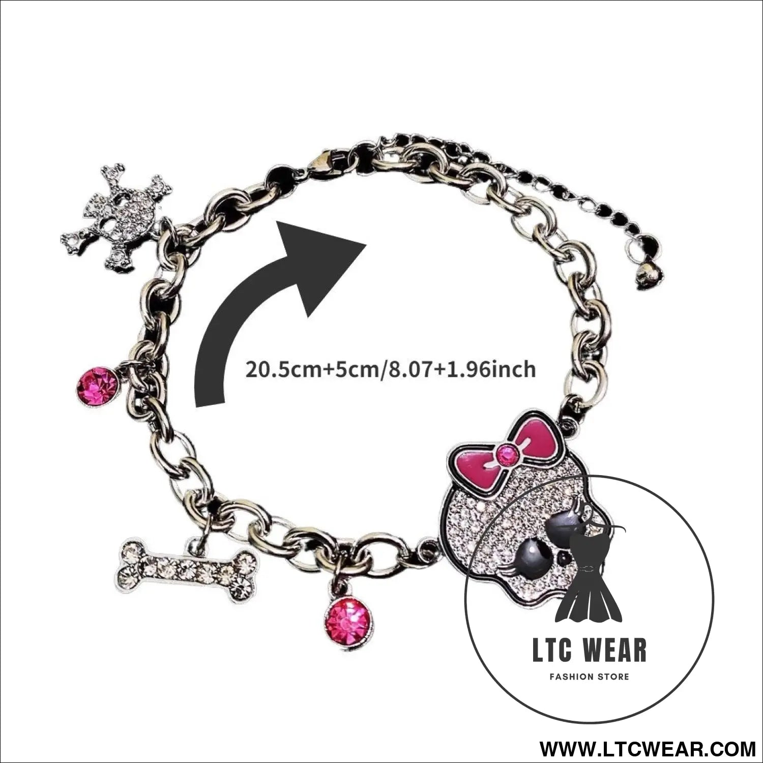 Ghost school y2k cool girl necklace amp bracelet cute decorative jewe - skull bracelet