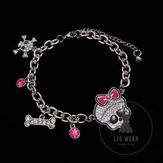 Ghost school y2k cool girl necklace amp bracelet cute decorative jewe - skull bracelet