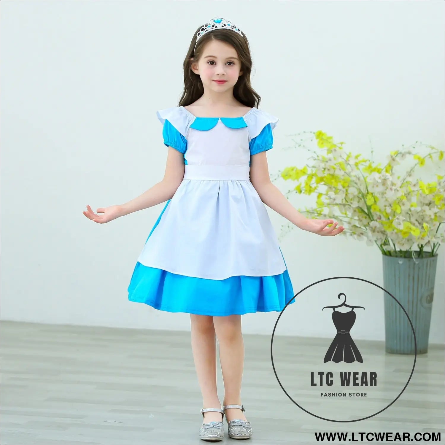 Girl’s princess dress alice cotton dress birthday halloween dress