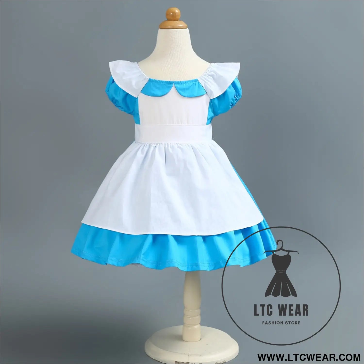 Girl’s princess dress alice cotton dress birthday halloween dress - e56 / 90cm