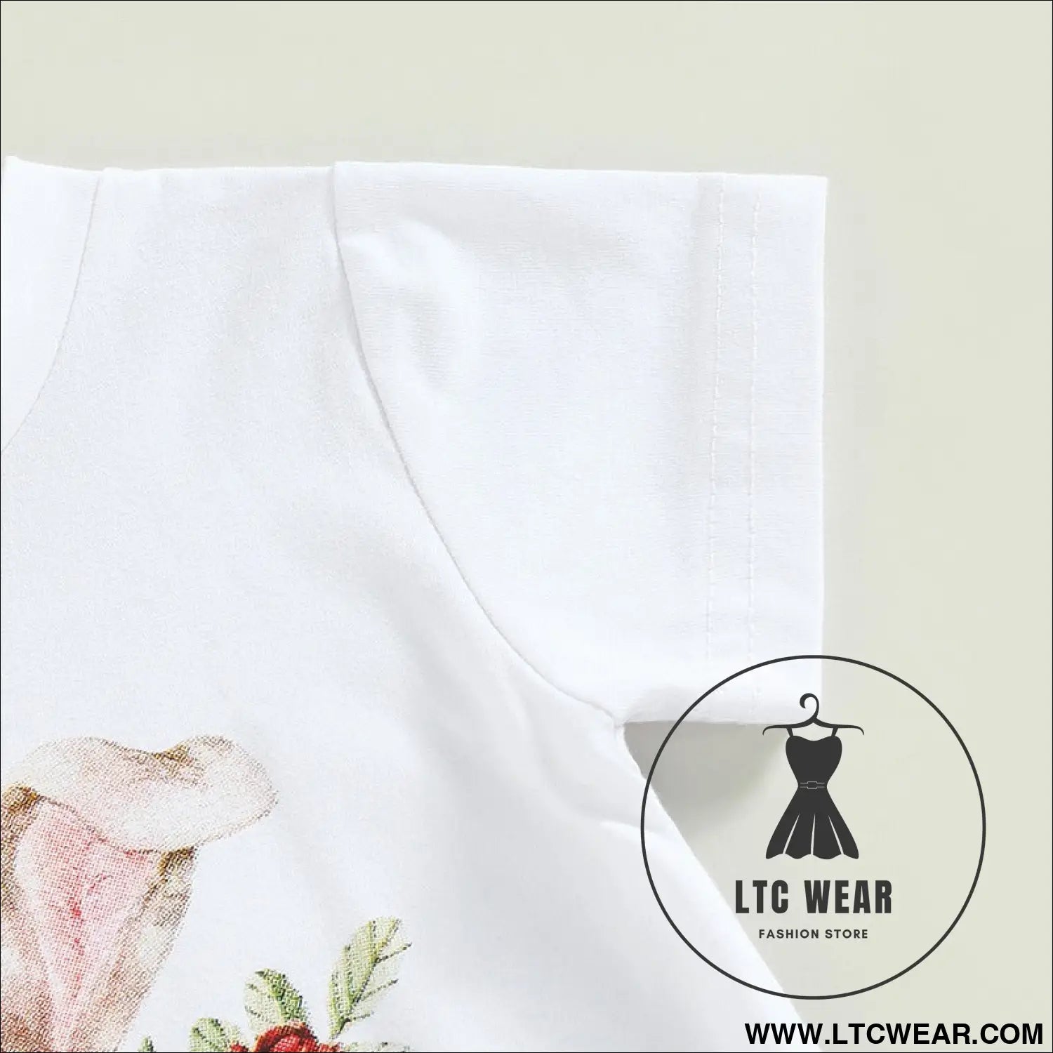 Girls summer european and american short sleeve tassel t shirt rabbit flower flare pants set girls set two piece set