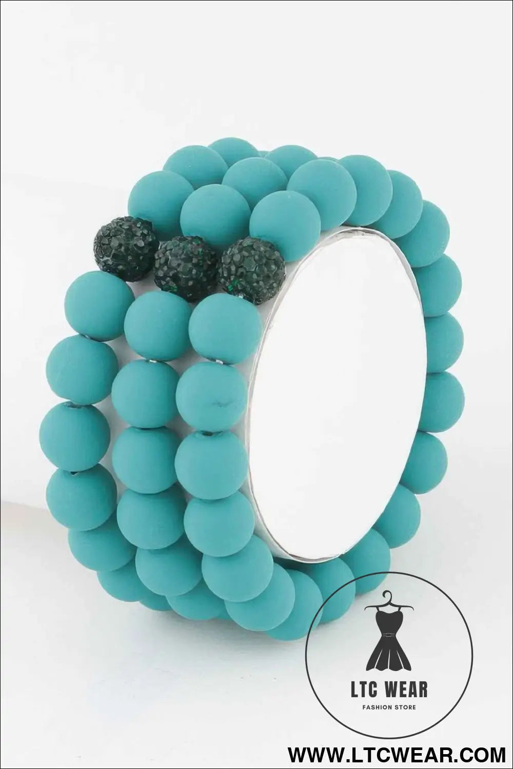 Glitter Clay Bead Bracelet