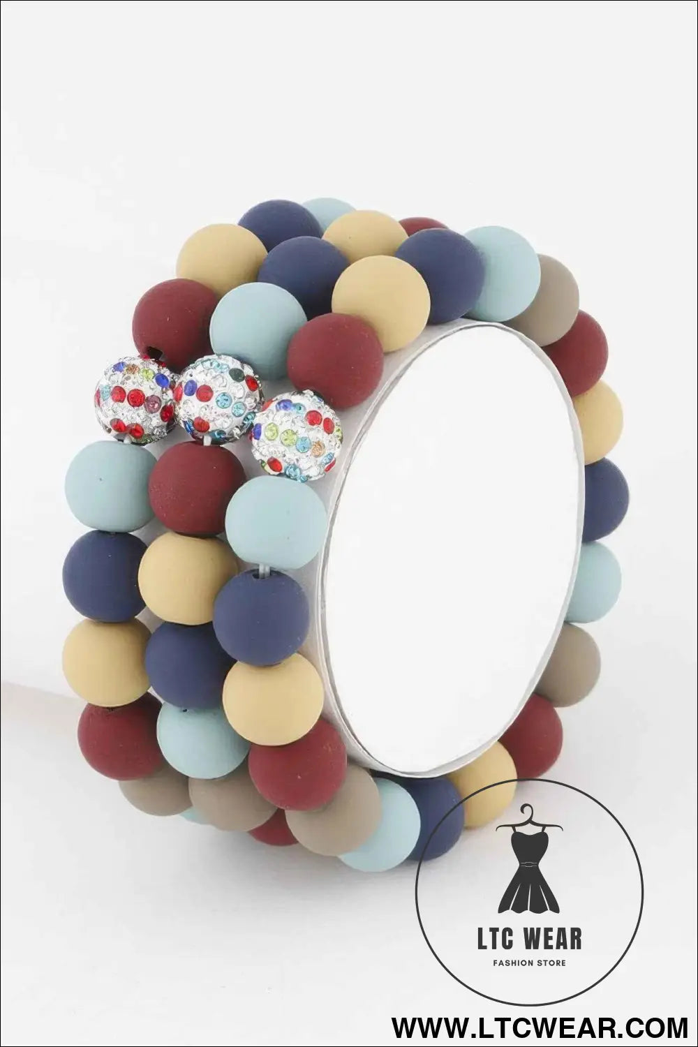 Glitter Clay Bead Bracelet