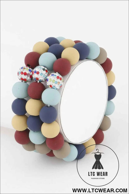 Glitter Clay Bead Bracelet