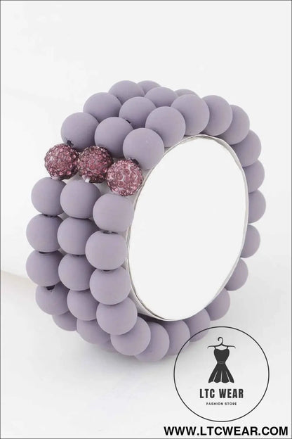 Glitter Clay Bead Bracelet