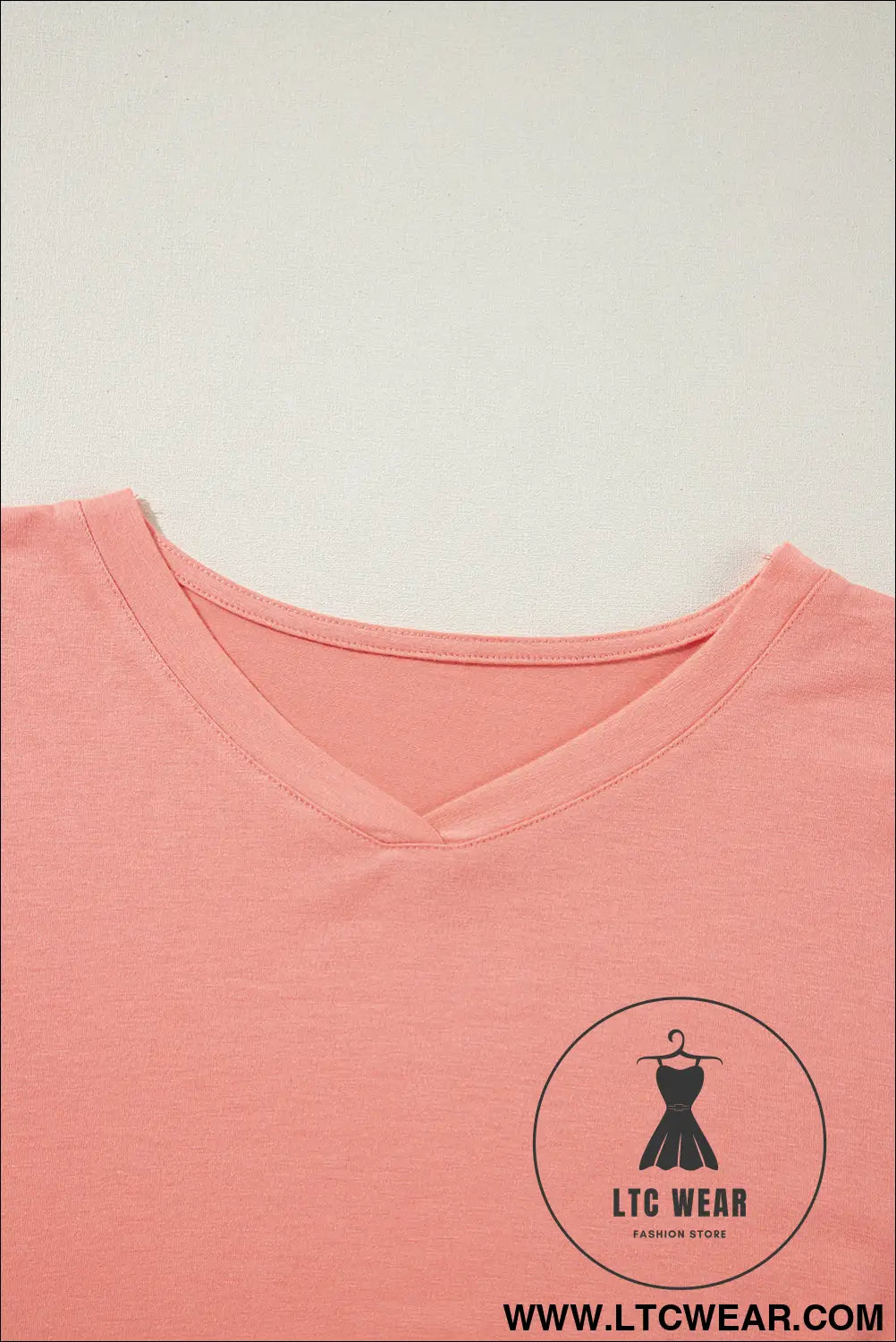 Grapefruit orange colorblock v neck slits oversized top - 20%
