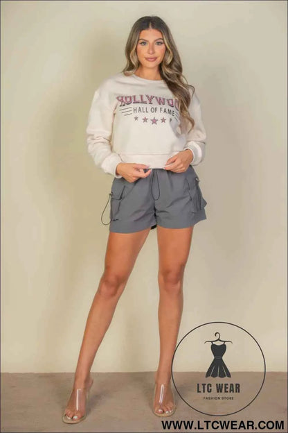 Graphic Drop Shoulder Sweatshirt