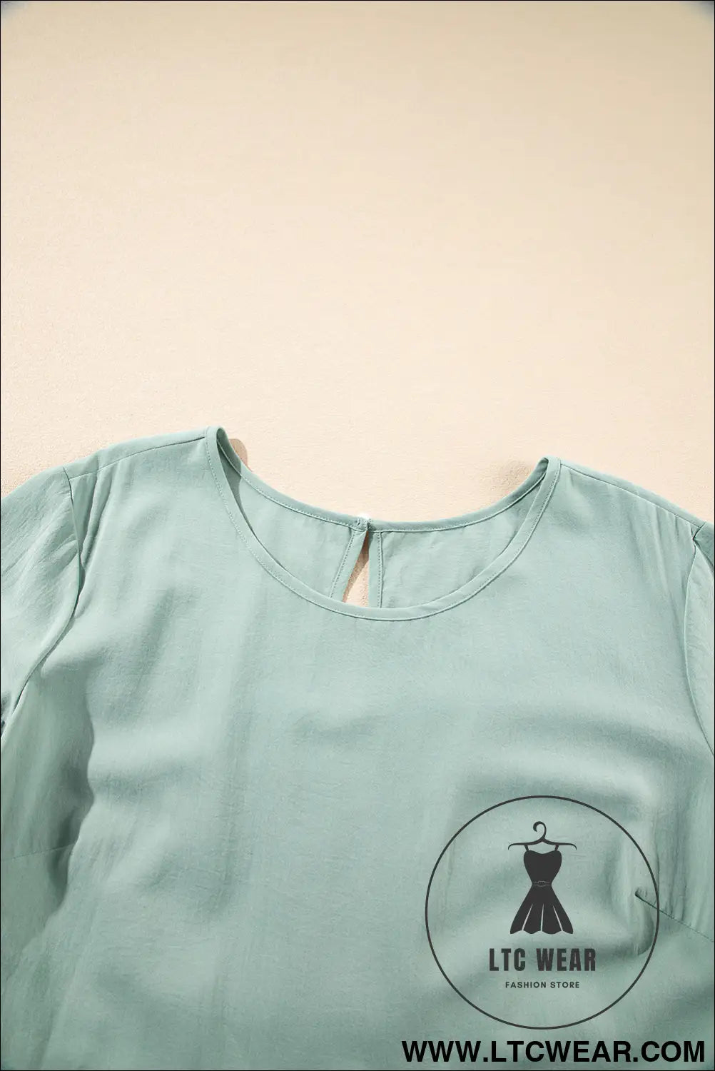 Grass Green Plain Ruffle Hem Plus Size Flared Mini Dress - L.T.C Wear Online Fashion Store