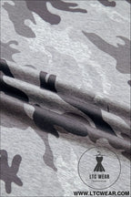Gray plus size camo print casual t shirt - plus size tops & tees