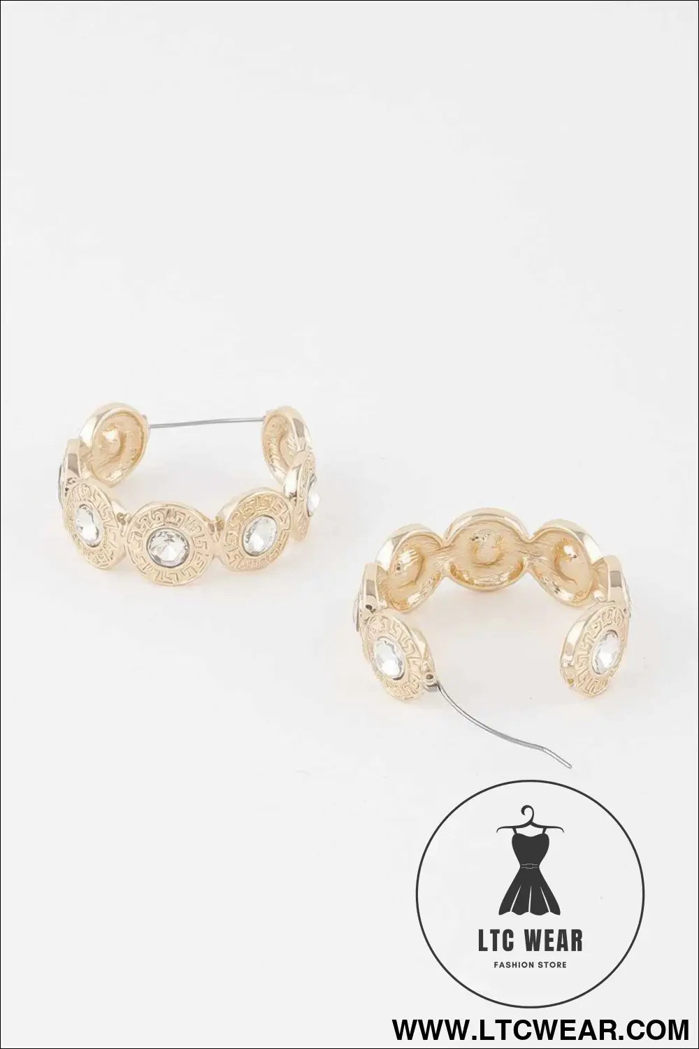 Greek Key Hoop Earrings