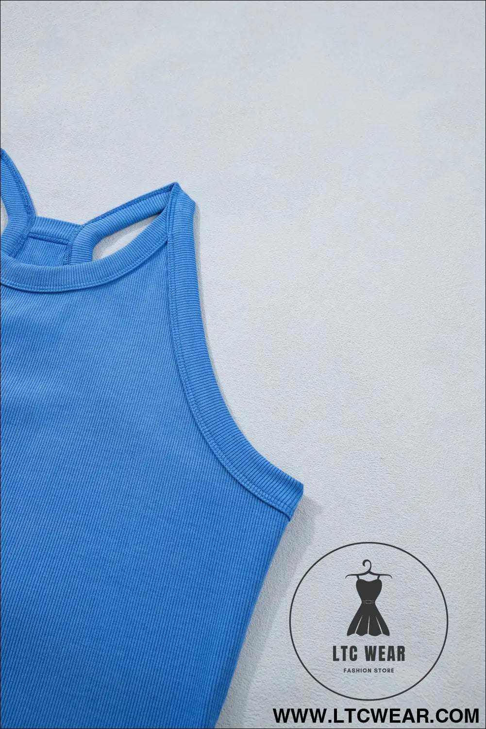 Green Slim Tank Top Elastic Waist Mini Skort 2pcs Outfit - L.T.C Wear Online Fashion Store