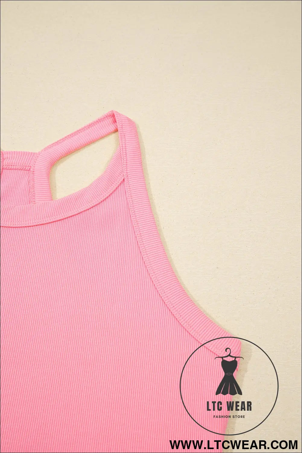 Green Slim Tank Top Elastic Waist Mini Skort 2pcs Outfit - L.T.C Wear Online Fashion Store