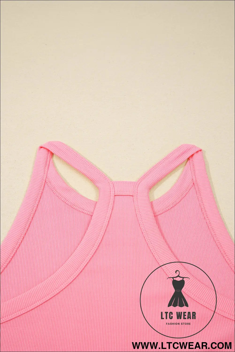 Green Slim Tank Top Elastic Waist Mini Skort 2pcs Outfit - L.T.C Wear Online Fashion Store