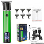 Hair clipper hair clipper electric hair clipper oil cutting head carving bald head hair clipper - green