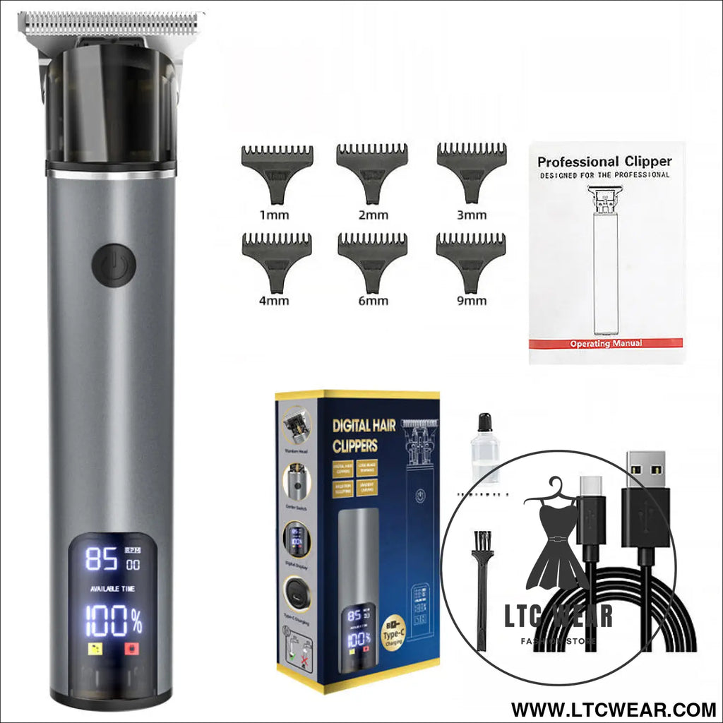 Hair clipper hair clipper electric hair clipper oil cutting head carving bald head hair clipper - gun color