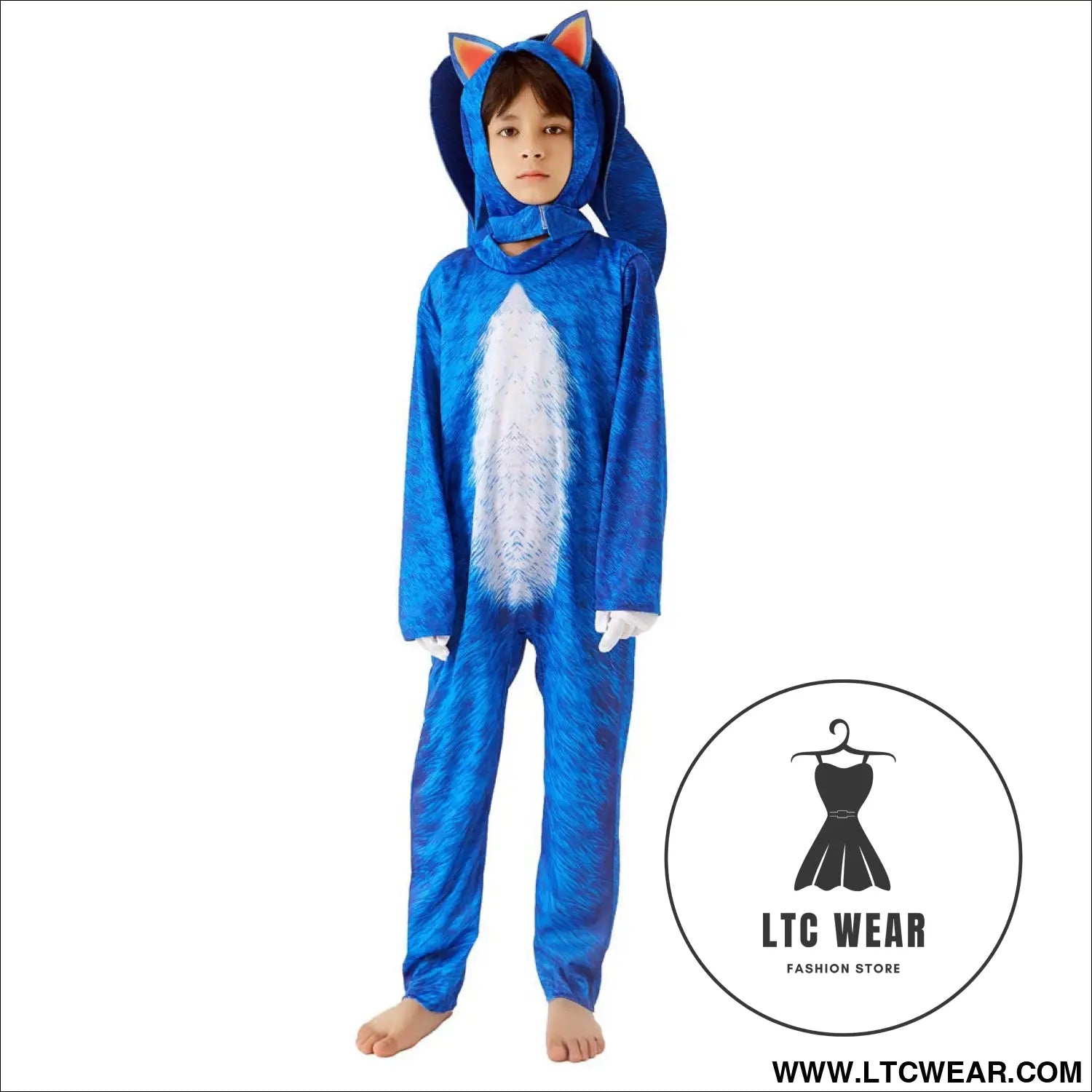 Halloween carnival cosplay costume sonic the hedgehog super sonic character costume performance outfit