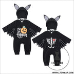 Halloween children’s clothing baby rompers new baby pumpkin alphabet jumpsuit bat shape romper
