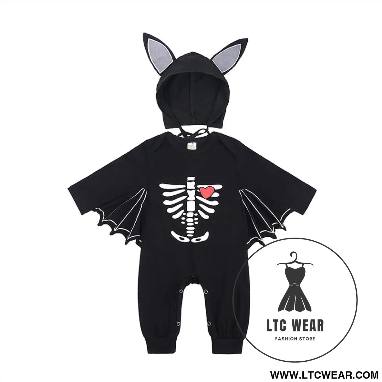 Halloween children’s clothing baby rompers new baby pumpkin alphabet jumpsuit bat shape romper - hy2990n / 70