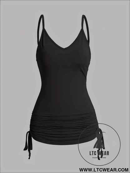 Halloween Contrast Batwing Top  Drawstring Cami Set
