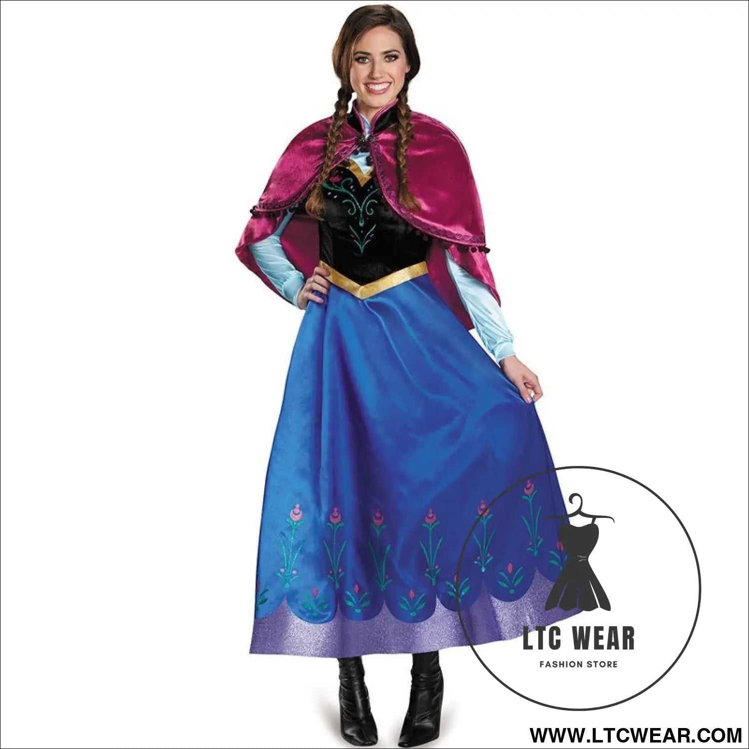Halloween costume frozen cosplay anna dress cosplay queen costume